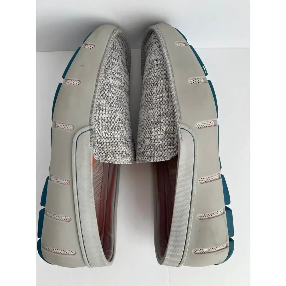 SWIMS Gray Knit Breathable Water Resistant Slip On Boat Driving Loafers Size 9